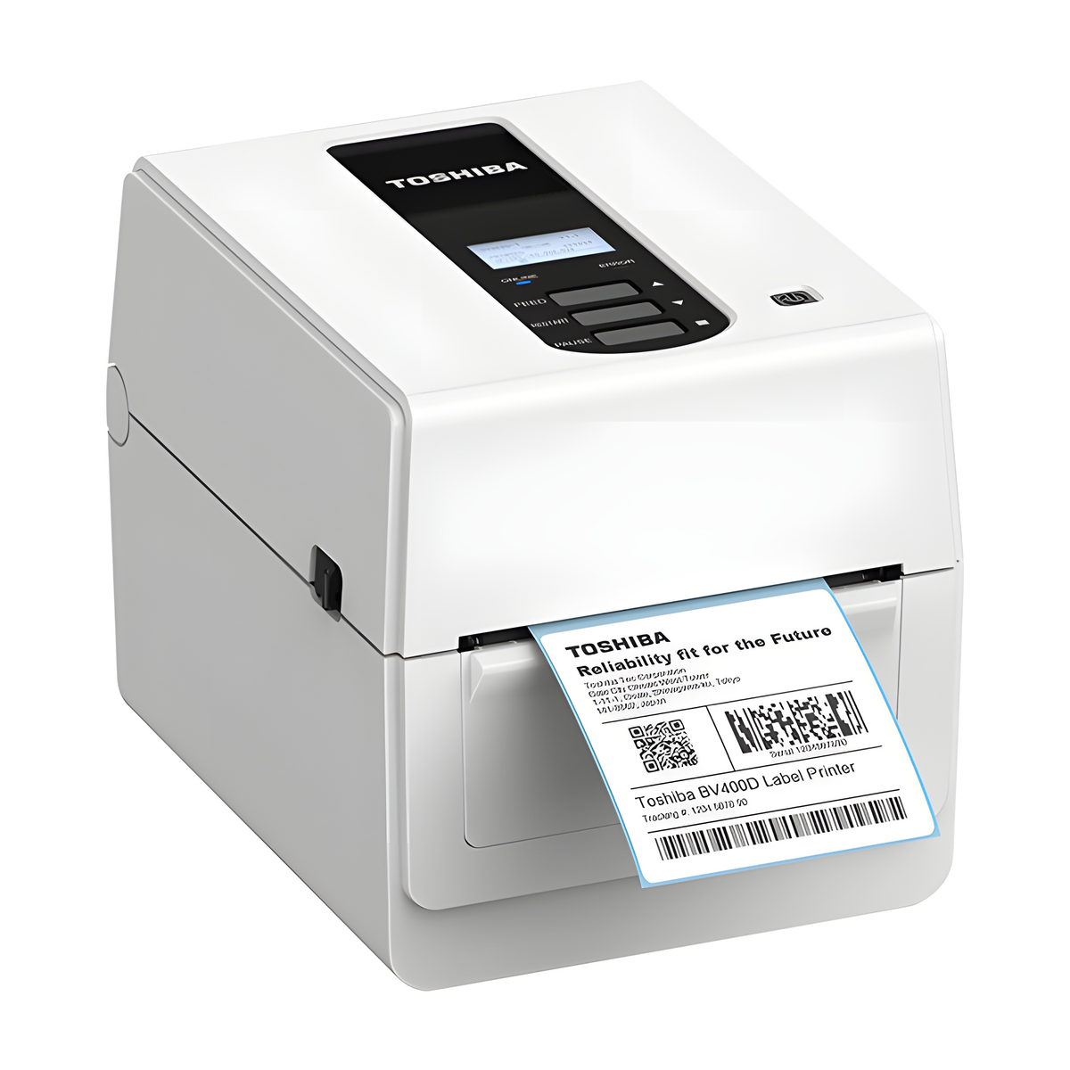 Toshiba Tabs, Hardware, Desktop Direct Thermal Printer, 4" 200 DPI 7 Ips - Center - White - Flat Head - ETHERNET/USB - Zpl - BV410DGS02QMS