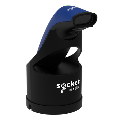 Socket Mobile SocketScan S740 blue barcode scanner in black charging dock