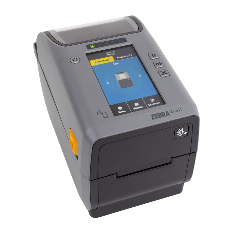 Zebra ZD611, Direct Thermal, 203 DPI, USB, USB Host, Ethernet, BTLE5, Us Cord, Ezpl - ZD6A022-D01E00EZ
