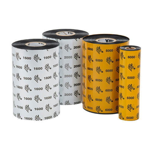 Zebra Wax/Resin Ribbon, 6100; Standard, 25mm (1in) core, 6/box for Tabletop Printers