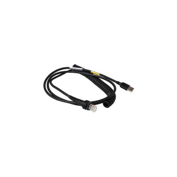 Honeywell, NCNR, cable: USB, Black, Type A, 4M, Coiled, 5V Host Power, W/O Ferrite