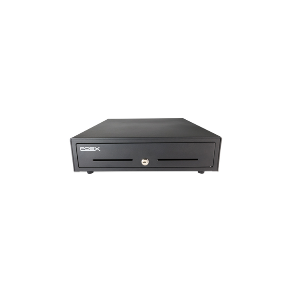 POS-X, ION Cash Drawer, 16x16, Black, Media Slot, Manual Open