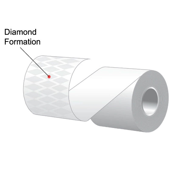 Maxstick, Consumables, Maxstick Plus 80g Diamond Adhesive Sticky Paper, Direct Thermal, 3.125" X 170', 1" Core, 3.25" Od, 32 Rolls Per Case, Priced Per Case